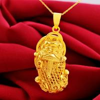 Hollow Brass Pendants Fabulous Wild Beast plated fashion jewelry & for woman golden 19*45mm Sold By Set