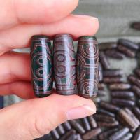 Natural Tibetan Agate Dzi Beads plated durable & DIY 30mm Sold By Lot