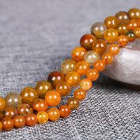Natural Dragon Veins Agate Beads Round polished tan Sold Per Approx 15.4 Inch Strand