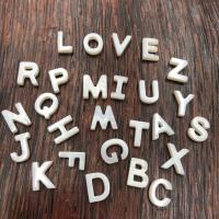 Natural White Shell Pendants Alphabet Letter plated fashion jewelry & for woman 10mm Approx 1.2mm Sold By Bag
