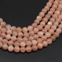 Natural Moonstone Beads Orange Moonstone Round polished DIY orange Sold By Strand