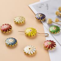 Imitation Cloisonne Zinc Alloy Beads gold color plated DIY & enamel nickel lead & cadmium free Sold By PC