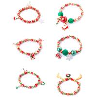 Kerstvakantie Armband, Zinc Alloy, Kerstontwerp & mode sieraden & verschillende stijlen voor de keuze, meer kleuren voor de keuze, Verkocht door Strand