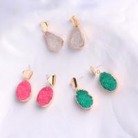 Zinc Alloy Drop Earrings with Resin fashion jewelry Sold By Pair