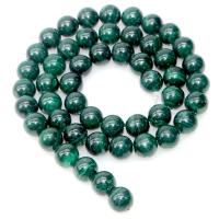 Malachit Perlen, rund, poliert, DIY & verschiedene Größen vorhanden, grün, frei von Nickel, Blei & Kadmium, verkauft von Strang