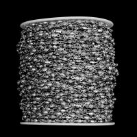 Rozsdamentes acél golyós lánc, 304 rozsdamentes acél, -val műanyag orsó, DIY & bar lánc, 8x3x2mm, 50m/spool, Által értékesített spool