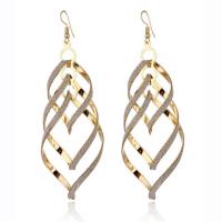 Zinc Alloy Drop Earrings Helix plated fashion jewelry & frosted Sold By Pair