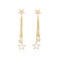 Zinc Alloy Drop Earrings gold color plated for woman nickel lead & cadmium free Sold By Pair