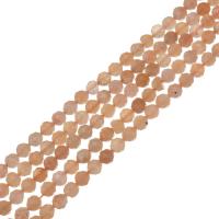 Moonstone Beads, Orange Moonstone, Runde, forgyldt, Bæredygtig & forskellig størrelse for valg & facetteret, flere farver til valg, 92pc'er/Strand, Solgt Per 15.5 inch Strand