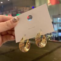 Zinc Alloy Hoop Earring fashion jewelry golden Sold By Pair
