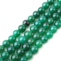 Natural Green Agate Beads Round anoint DIY green Sold By Strand