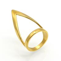 Stainless Steel Finger Ring Geometrical Pattern plated Unisex & hollow 32mm US Ring Sold By PC
