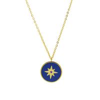 Titanstahl Halskette, Modeschmuck, blau, 1.5cm  41+5cm, verkauft von Strang