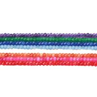 chalcedony Helmi, Abacus, kiiltävä, kasvot, enemmän värejä valinta, 4x6mm, N. 95PC/Strand, Myymät Strand