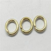 Messing Open sprong Ring, plated, 2.50x15mm, 50pC's/Lot, Verkocht door Lot