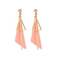 Zinc Alloy Drop Earrings painted for woman nickel lead & cadmium free 48mm Sold By Lot