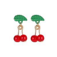 Zinc Alloy Drop Earrings with Glass Beads plated for woman nickel lead & cadmium free 22mm Sold By Lot