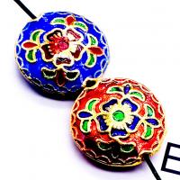 Cloisonne Beads Zinc Alloy with enamel fashion jewelry & DIY 18mm Sold By PC