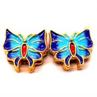 Cloisonne Beads Zinc Alloy with enamel fashion jewelry & DIY multi-colored 13mm Sold By PC
