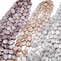 Pièce de culture des perles d'eau douce, perle d'eau douce cultivée, Plat rond, DIY, plus de couleurs à choisir, protéger l'environnement, sans nickel, plomb et cadmium, 17-18mm, 20PC/brin, Vendu par brin