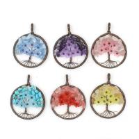 Tree Of Life Pendants Brass with Natural Stone fashion jewelry & Unisex Sold By PC