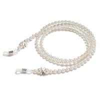 Plastic Pearl Glasses Chain with Silicone plated anti-skidding 700mm Sold Per 27.55 Inch Strand