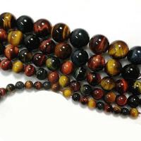 Tiger Eye pärlor, Rund, polerad, DIY & olika storlek för val, Säljs av Strand