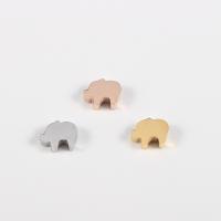 Edelstahl-Beads, Edelstahl, Elephant, plattiert, DIY, keine, 6x7.80mm, Bohrung:ca. 2mm, 10PCs/Menge, verkauft von Menge