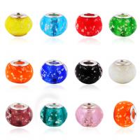 Perles Murano European, chalumeau, Rond, DIY, plus de couleurs à choisir, 10x14mm, 100PC/sac, Vendu par sac