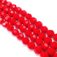 Round Crystal Beads Glass DIY & faceted 6mm Sold By Strand