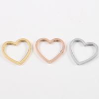 Stainless Steel Heart Pendants plated DIY & double-hole & hollow Sold By Lot