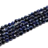 Tiger Eye pärlor, Rhombus, DIY & olika storlek för val & fasetterad, blå, Säljs av Strand