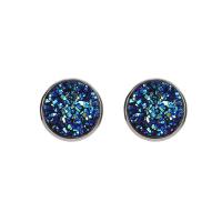 Stainless Steel Stud Earrings plated for woman 14mm Sold By Pair