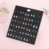 Zinc Alloy Stud Earring Set Stud Earring plated fashion jewelry & for woman nickel lead & cadmium free 8mm Sold By Set