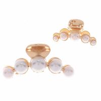 Hair Claw Clips Zinc Alloy with Plastic Pearl plated fashion jewelry & enamel Sold By PC