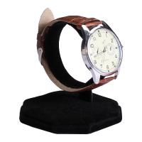 Horloge displayer, Katoenfluweel, met Plank & Ijzer, meer kleuren voor de keuze, 78x78x90mm, Verkocht door PC