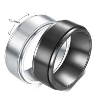 Titanium Steel Finger Ring plated Unisex 8mm 2mm US Ring Sold By PC