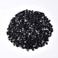 ädelsten chips, Obsidian, olika storlek för val & inget hål, Säljs av Bag