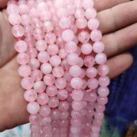 Grânulos de quartzo rosa natural, Roda, polido, DIY & tamanho diferente para a escolha, rosa, vendido por Strand