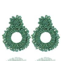 Seedbead Drop Earring, plated, mode sieraden & voor vrouw, meer kleuren voor de keuze, 72x51mm, Verkocht door pair