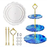 DIY Epoxy Mold Set Silicone Wave for DIY Coaster & Tray Casting Mold plated durable  Sold By Set