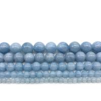 Natural Chalcedony Bead Blue Chalcedony Round polished DIY blue Sold By Strand