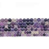 Fluorit Beads, lilla fluorit, Runde, poleret, du kan DIY & forskellig størrelse for valg, lilla, Solgt af Strand