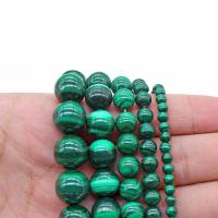 Perles malachites, Malachite, Rond, poli, DIY & normes différentes pour le choix, vert, Vendu par brin