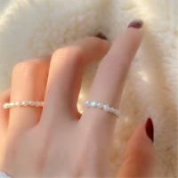 Finger Ring Jewelry Plastic Pearl with Elastic Thread fashion jewelry white Sold By PC
