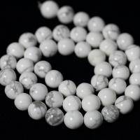 Howlite Beads Round plated fashion jewelry & DIY Sold By Strand