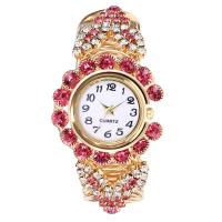 Women Watch Bracelet Zinc Alloy with Cubic Zirconia & Glass Chinese Movement watch movement fashion jewelry & for woman plated  Sold By PC