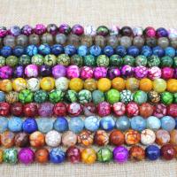 Natürliche Feuerachat Perlen, rund, poliert, DIY, keine, 10mm, verkauft von Strang