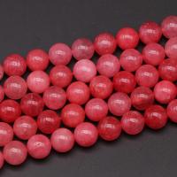 Natural Rhodonite Beads Rhodochrosite Round fashion jewelry & DIY red Sold By Strand