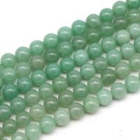 Aventurine χάντρες, Πράσινη Aventurine, Γύρος, κοσμήματα μόδας & DIY & διαφορετικό μέγεθος για την επιλογή, πράσινος, Sold Με Strand